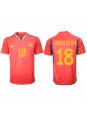 Moški Nogometna dresi replika Španija Jordi Alba #18 Domači SP 2022 Kratek rokav